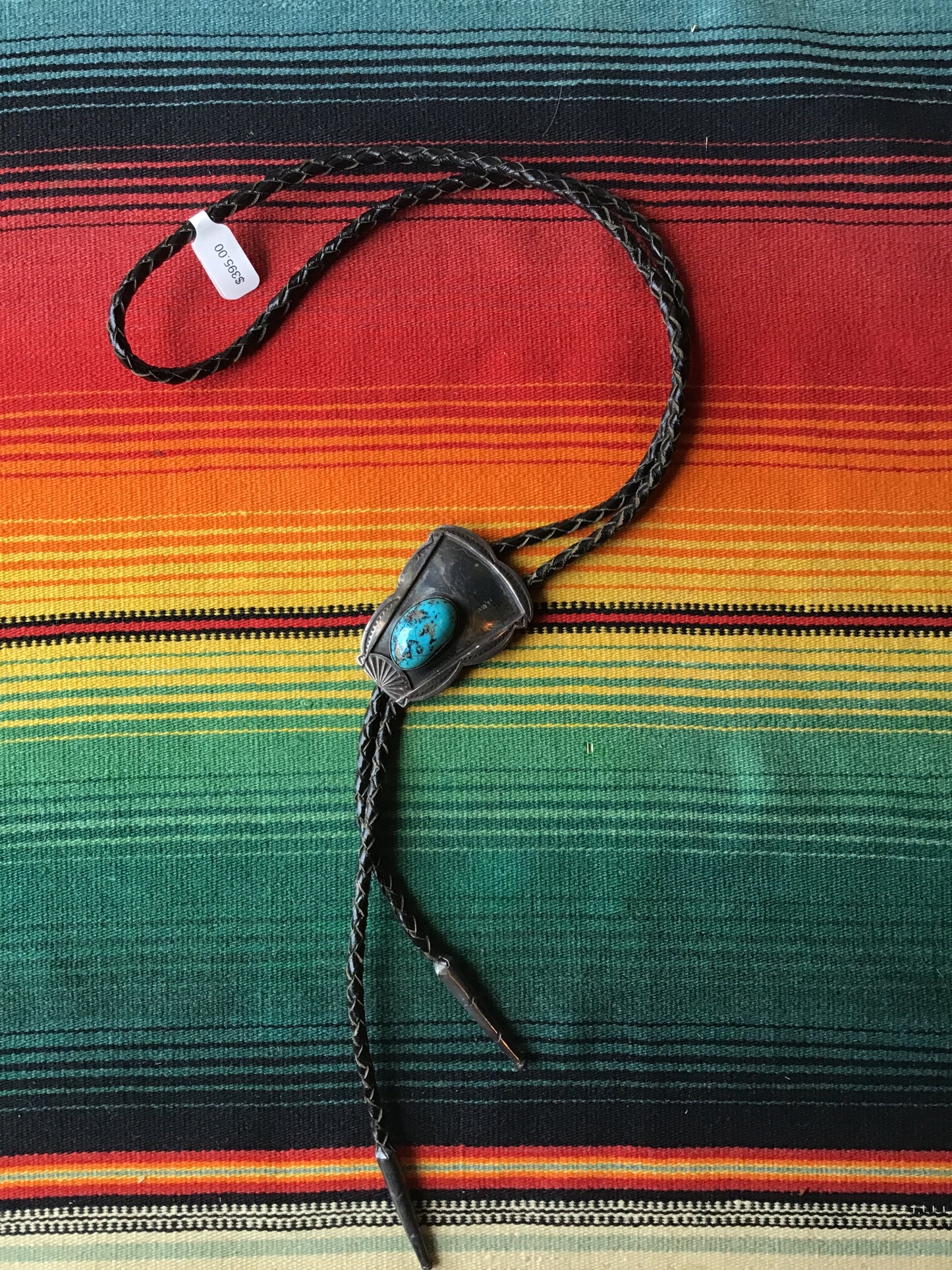 Vintage Sterling and Turquoise Bolo