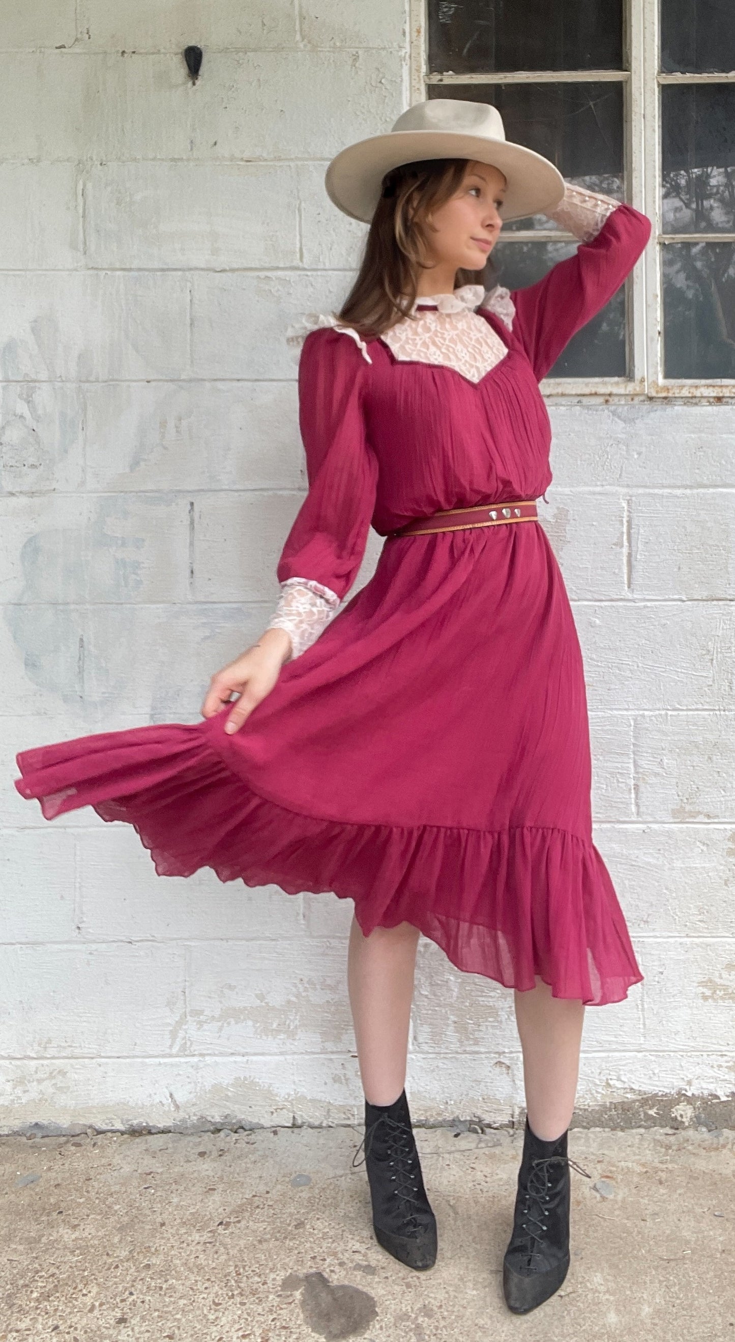 VTG Gunne Sax Inspired Prairie Dress Size Small