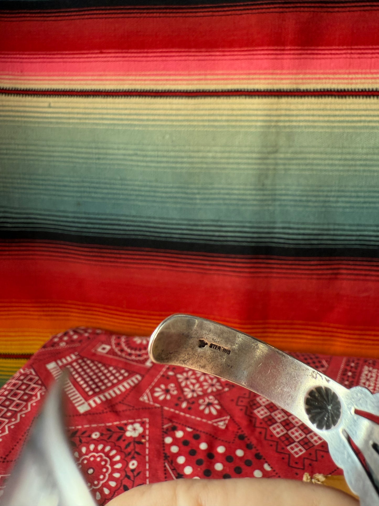 Fred Harvey Long Oval Center Stone Cuff