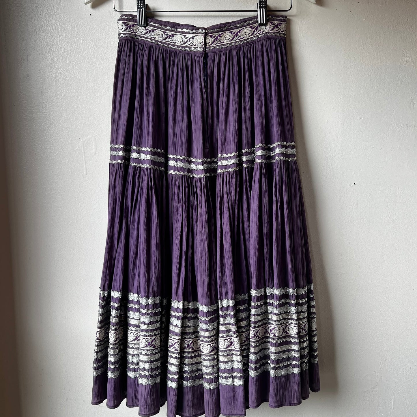 1950s Lavender & Silver Patio Skirt