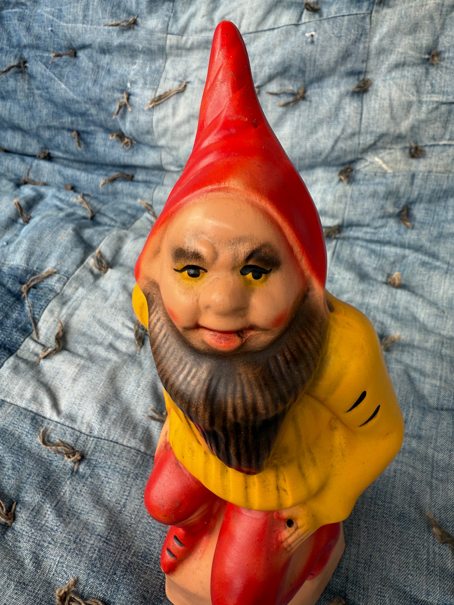 Large Vintage Bisque Gnome