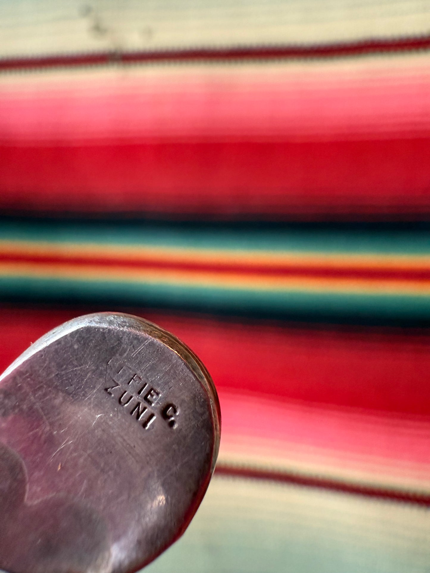 Vintage Sterling and Turquoise Ring - EFFIE C. ZUNI