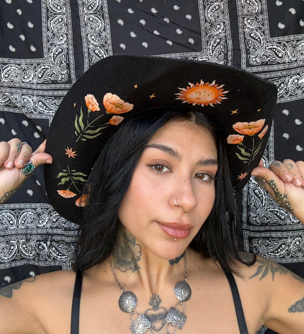Wild as Heck "Stevie" Cowboy Hat w/ Sun & Moon