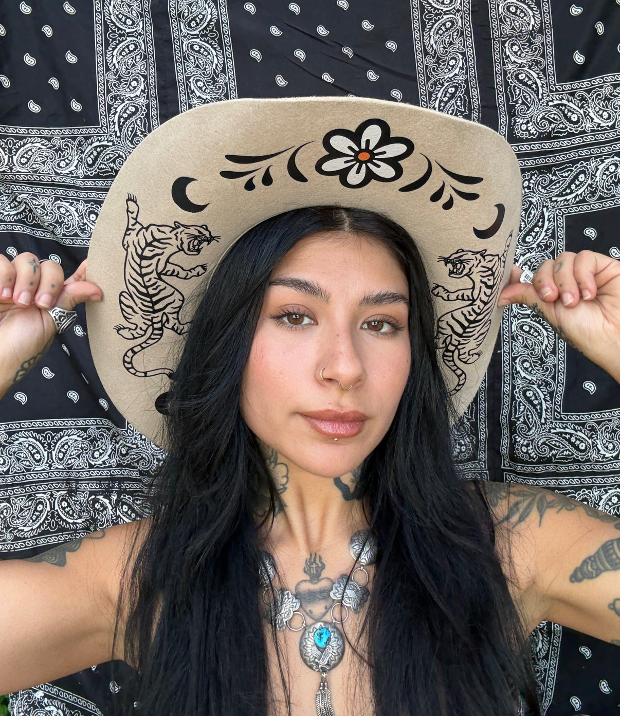 Wild as Heck "Sloane" Cowboy Hat w/ Tigers
