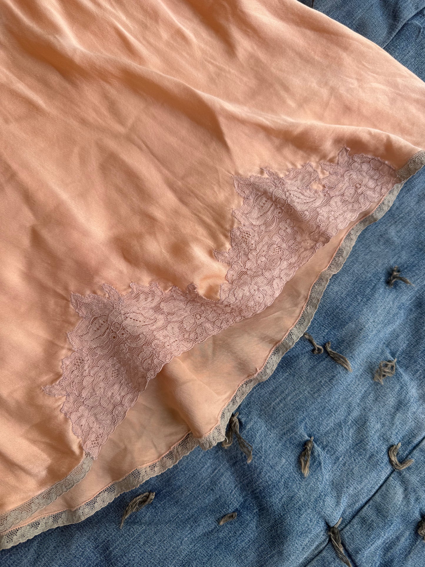 1930s Peach Silk Slip (PS)