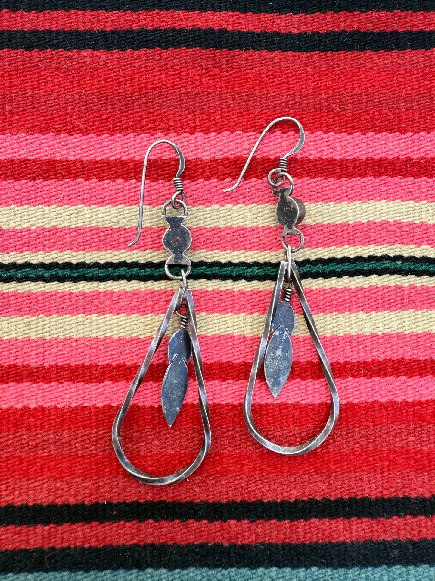 Vintage Sterling Feather Earrings (MA)