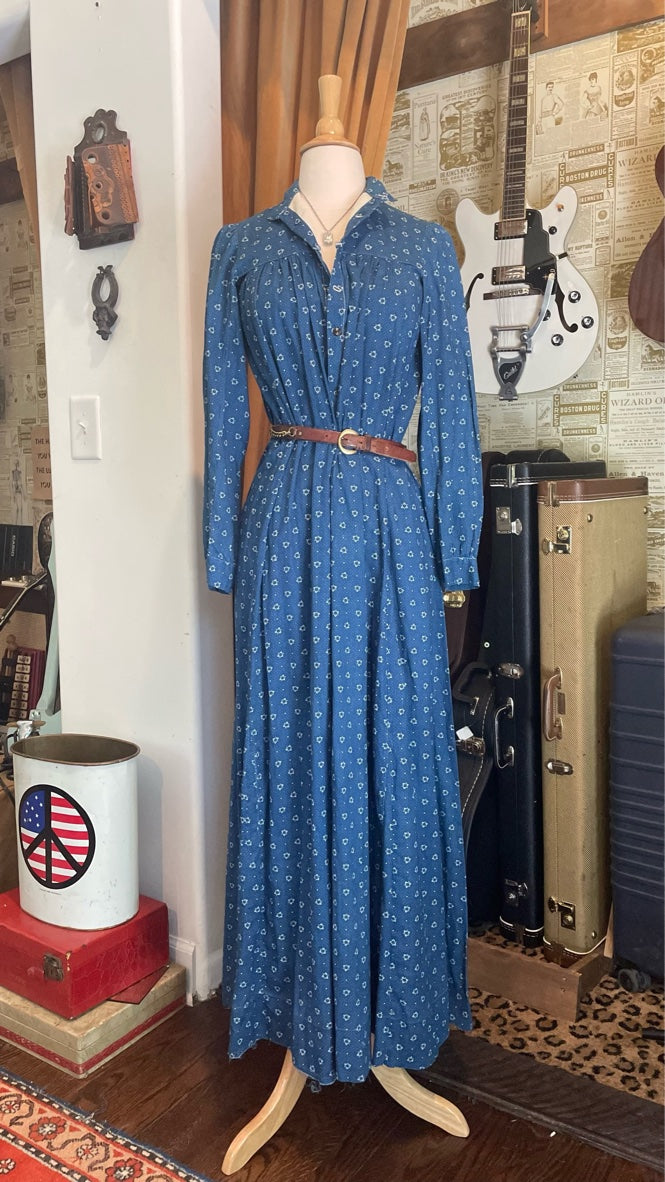 VTG 1930's Calico Dress Size Small/Medium