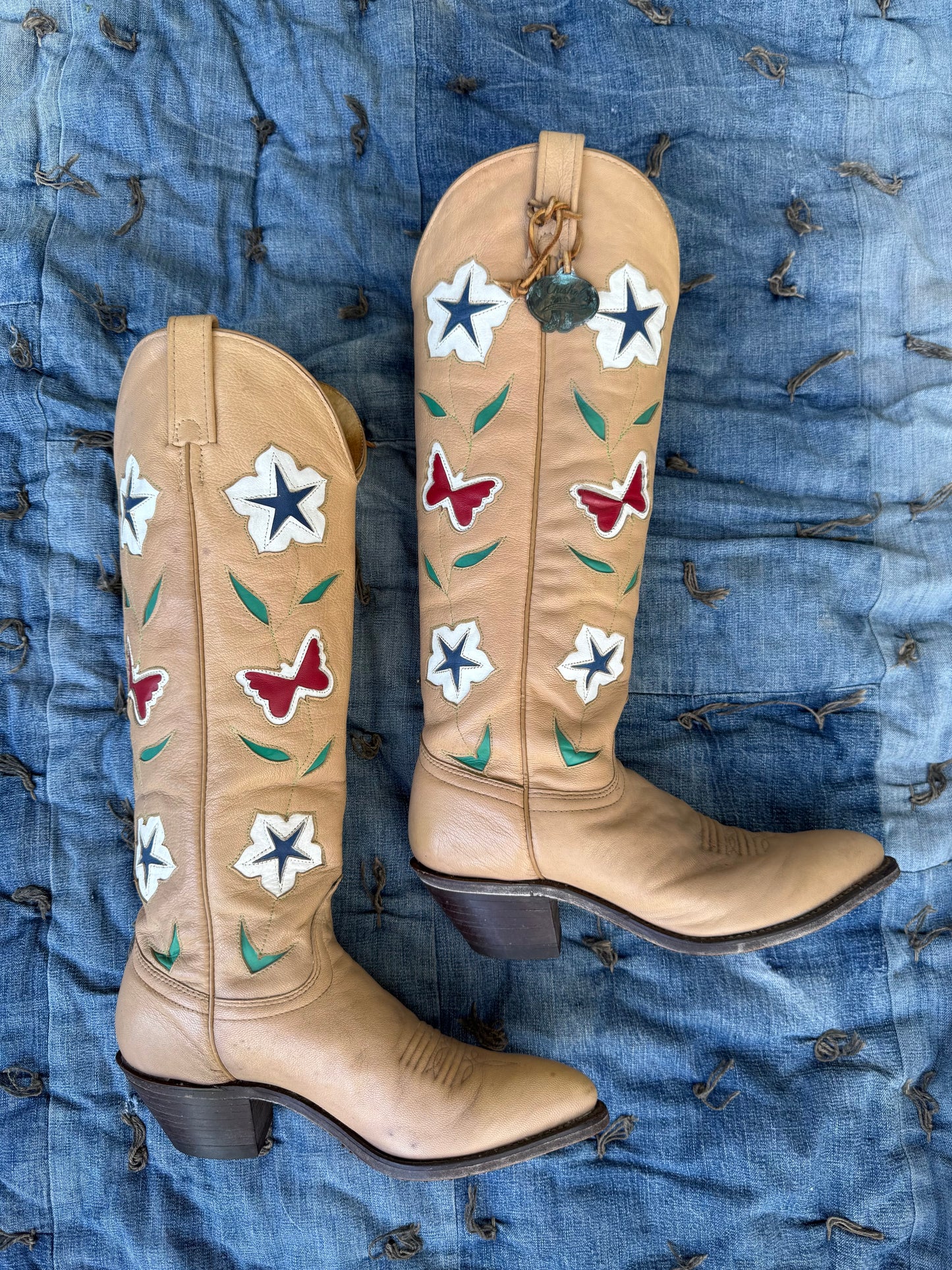 Vintage J. Chisholm Inlay Boots