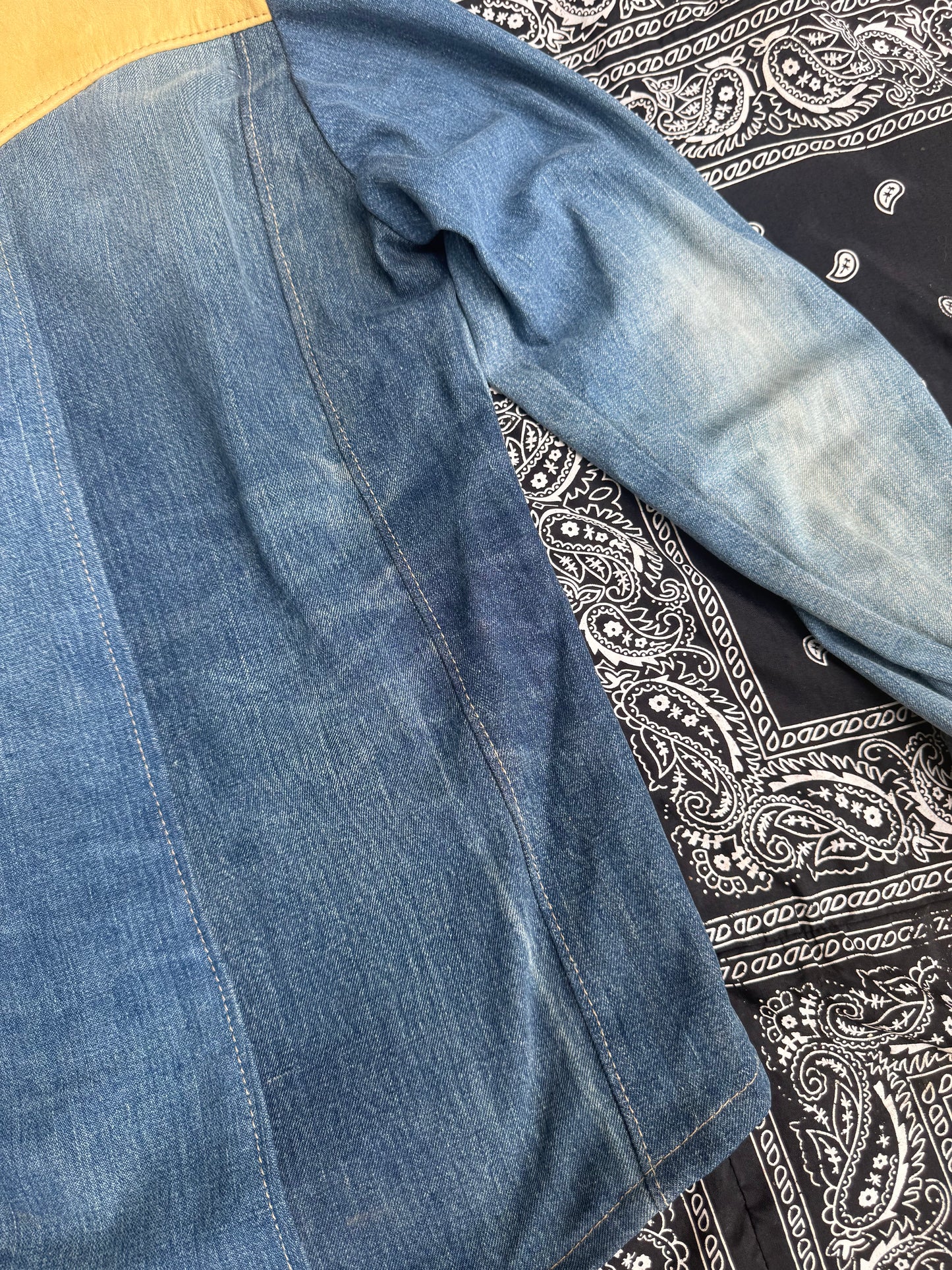1970s Buckskin and Denim Men's Shirt (JM)