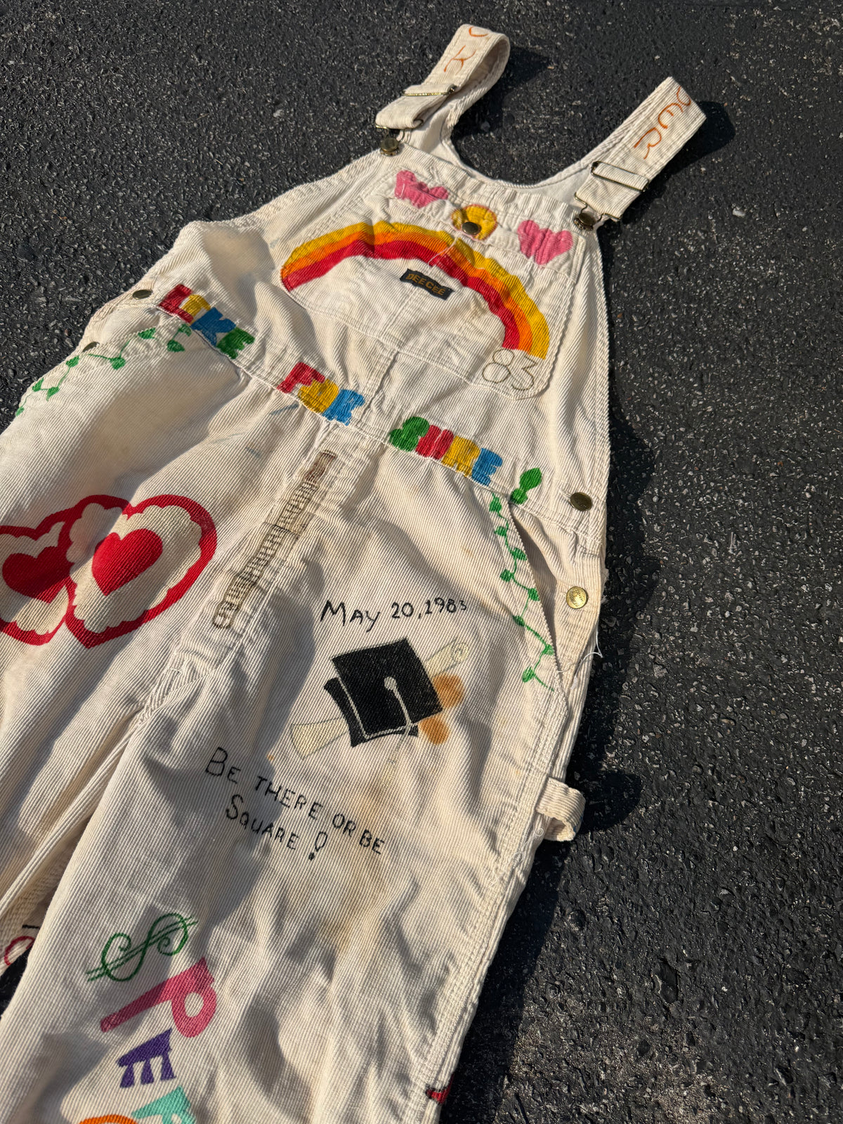 1980s Handpainted Senior Overalls