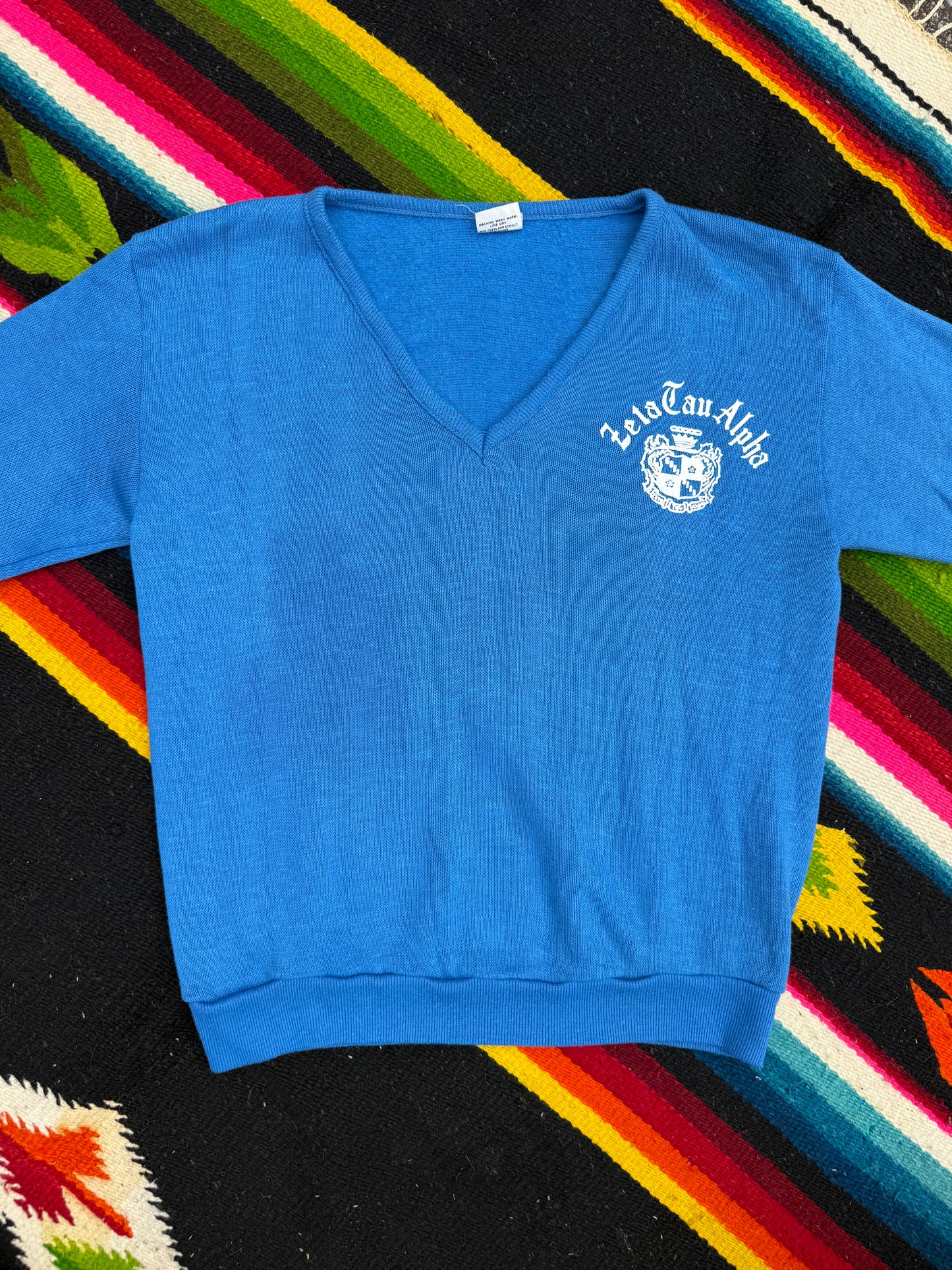 Vintage Zeta Tau Alpha Knit V-Neck