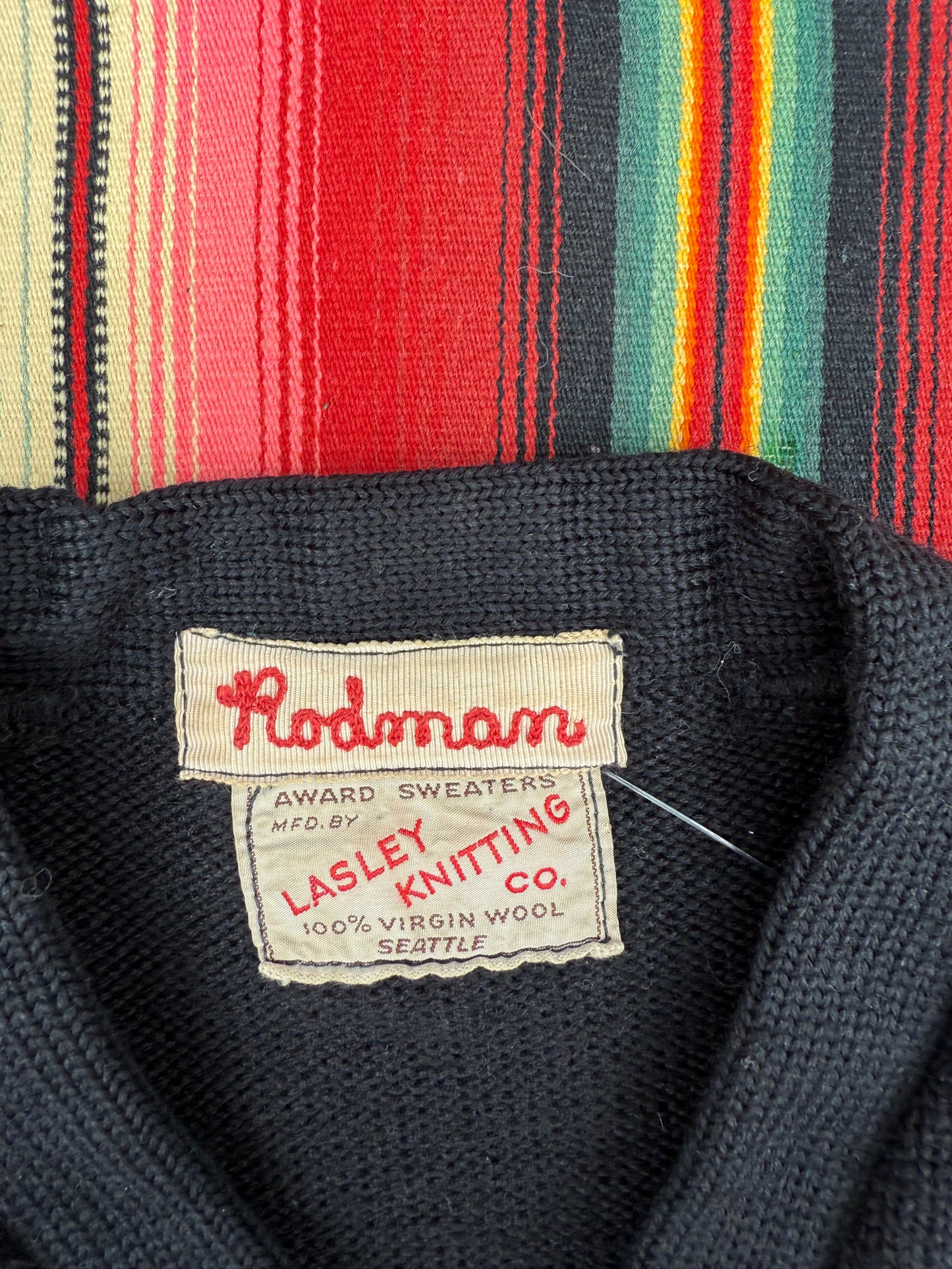 Vintage 1950s Rodman Collegiate Sweater