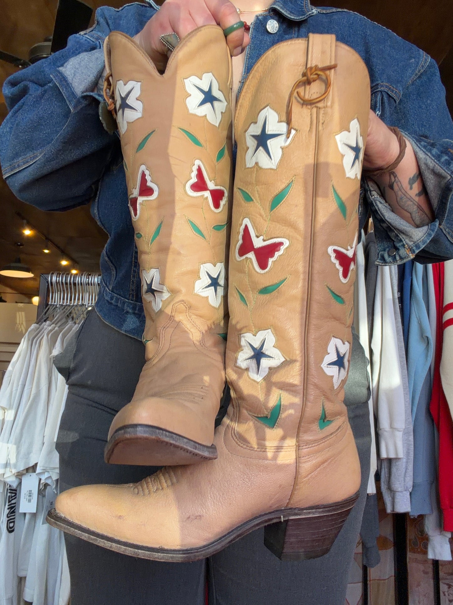 Vintage J. Chisholm Inlay Boots