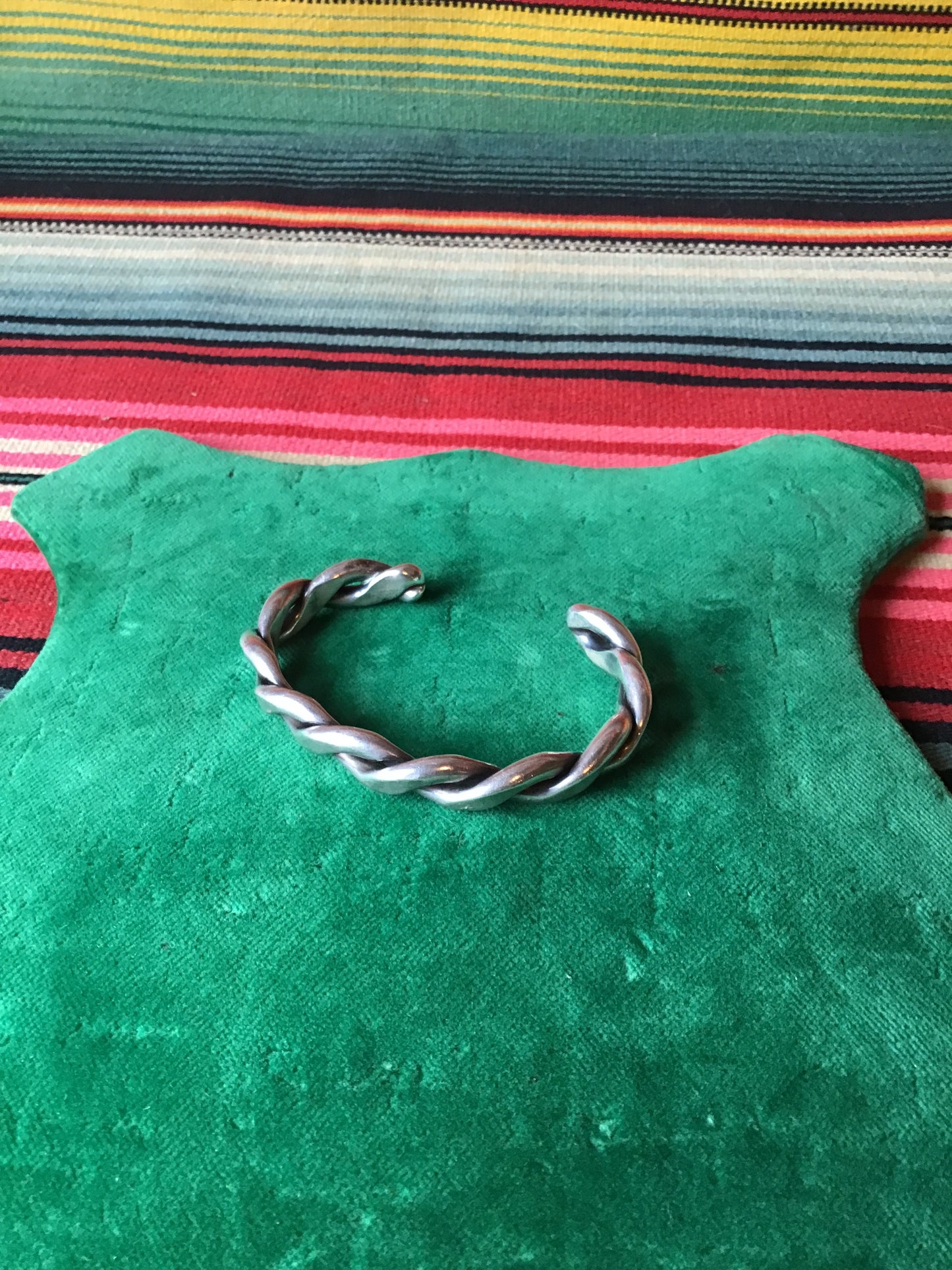 Vintage Sterling Twisted Braid Cuff Stacker (MA)