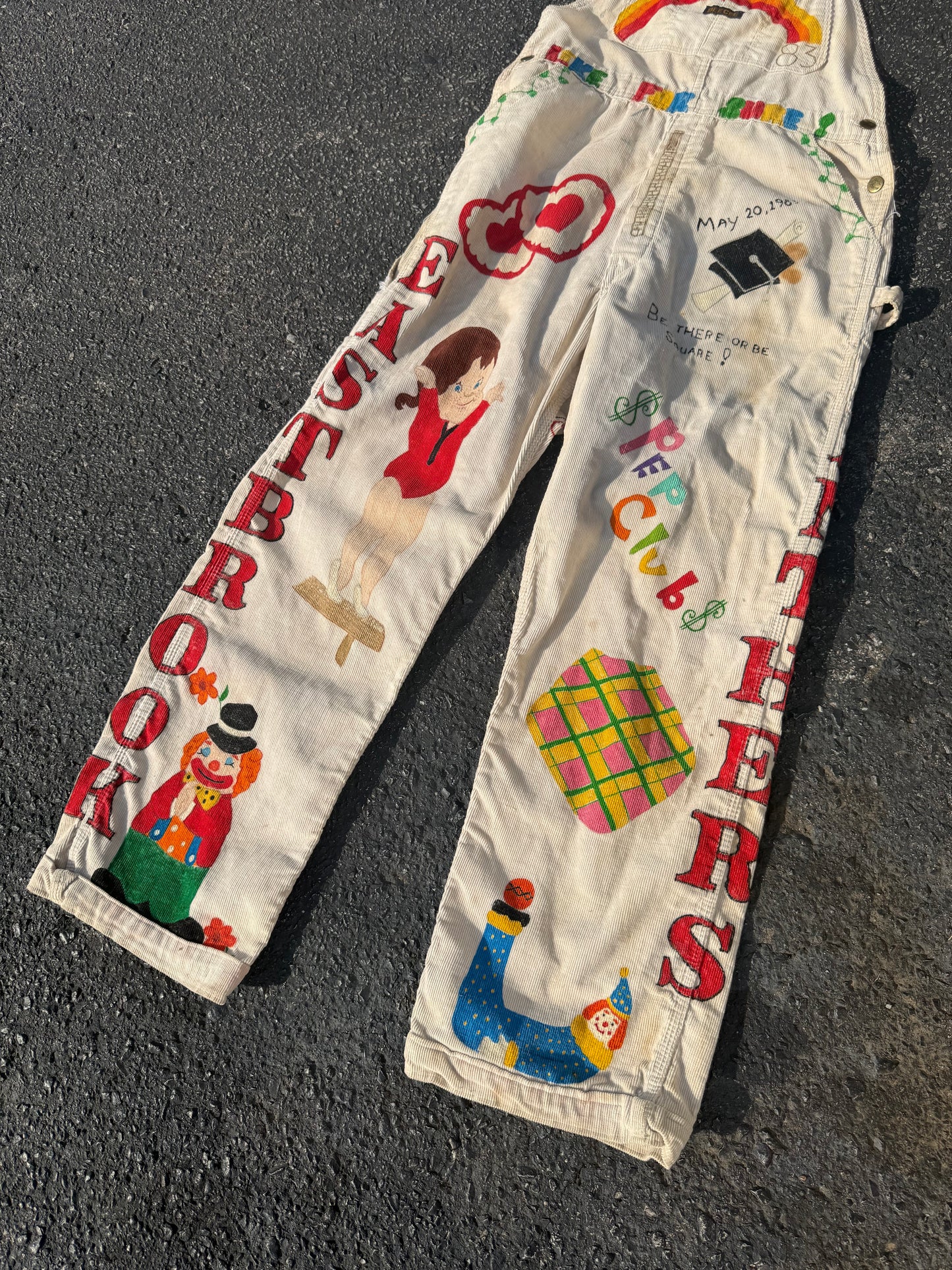 1980s Handpainted Senior Overalls