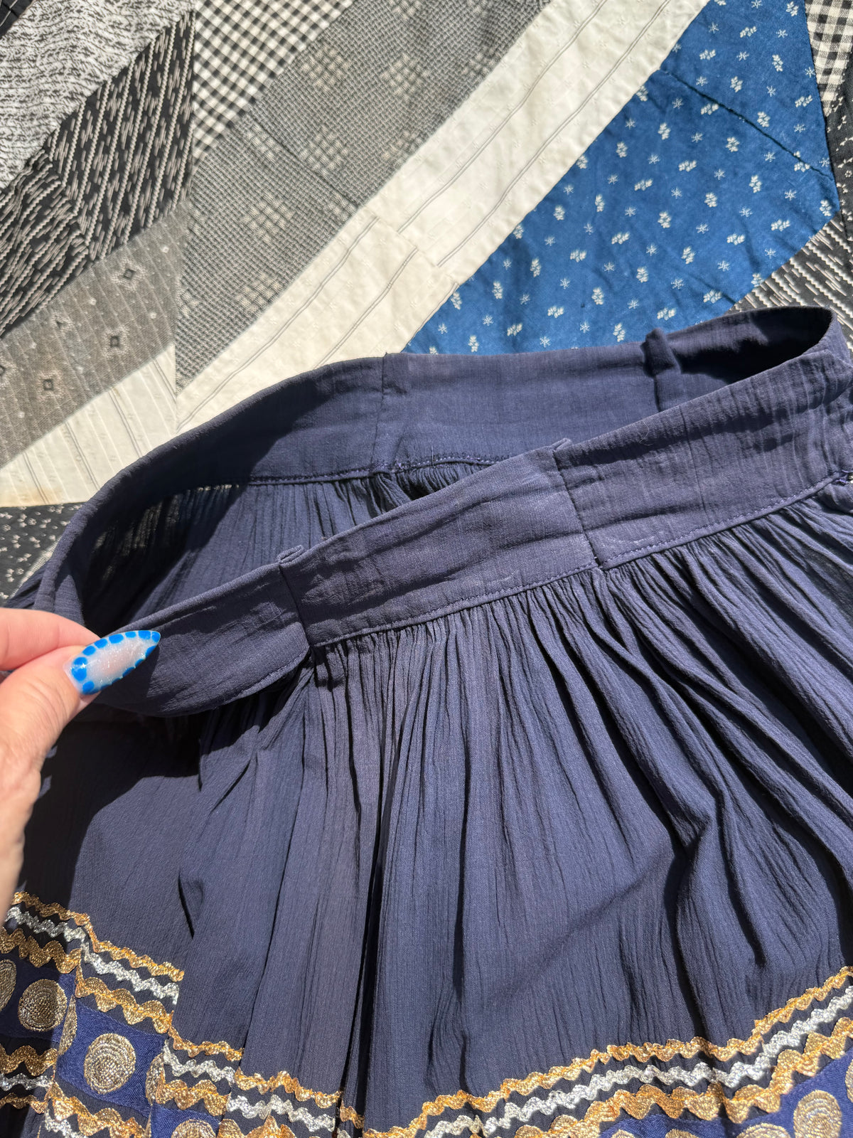 1950s Blue Patio Skirt