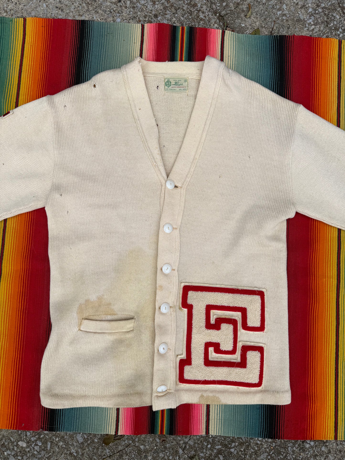 Vintage 1960s Lanza Collegiate Cardigan
