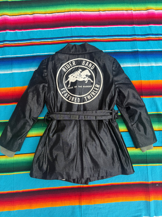 1970s Rider Band Twirler Glitter Fleece Lined Jacket