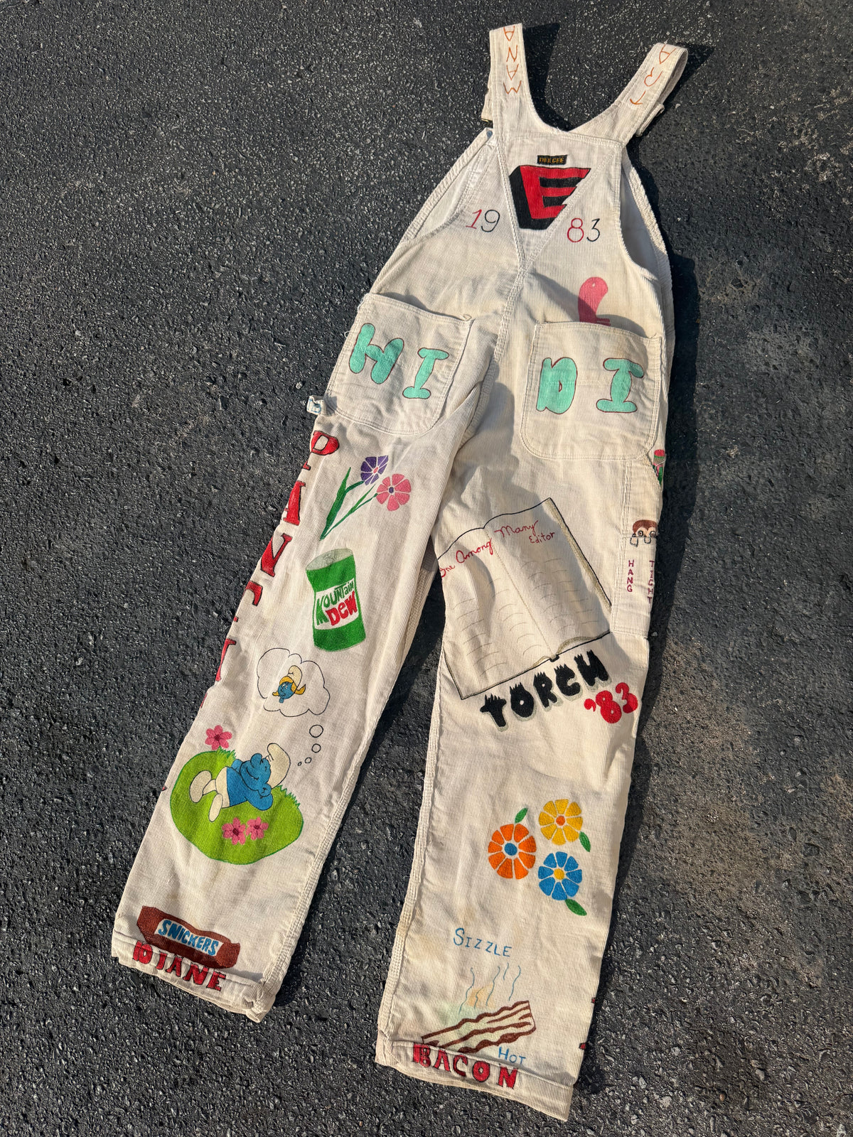 1980s Handpainted Senior Overalls