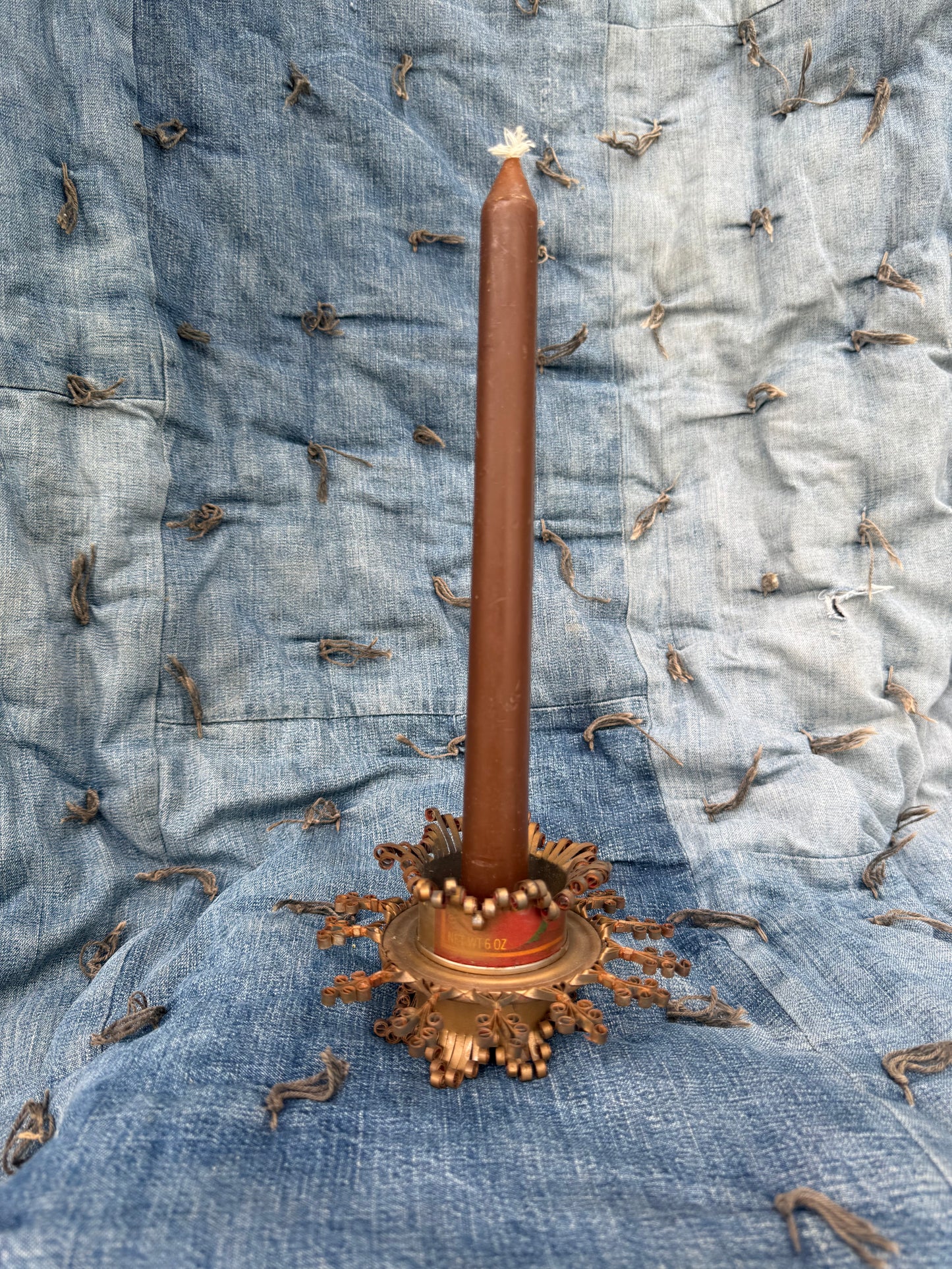 Folk Art Tin Can Candle Holder (PS)