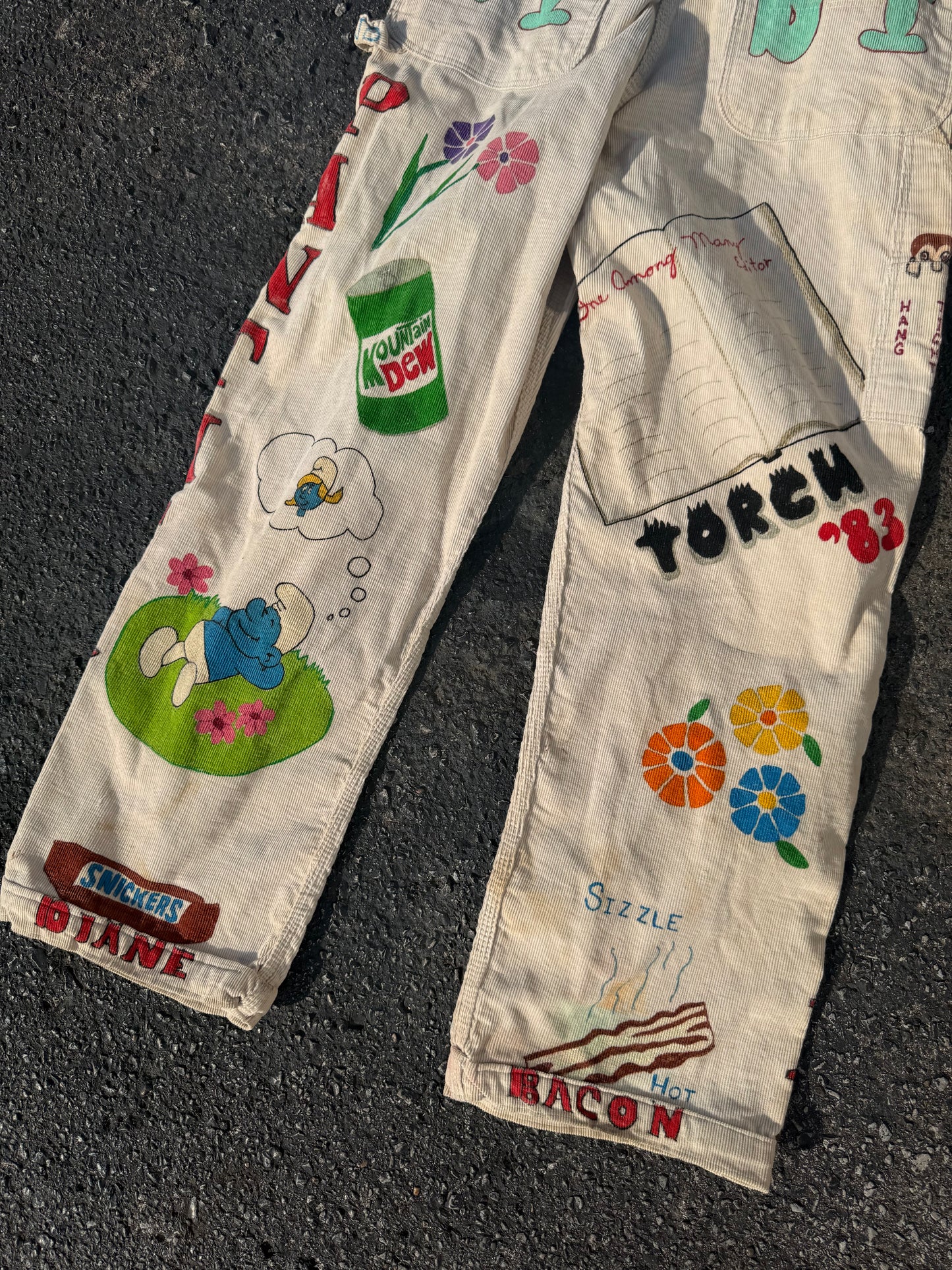 1980s Handpainted Senior Overalls