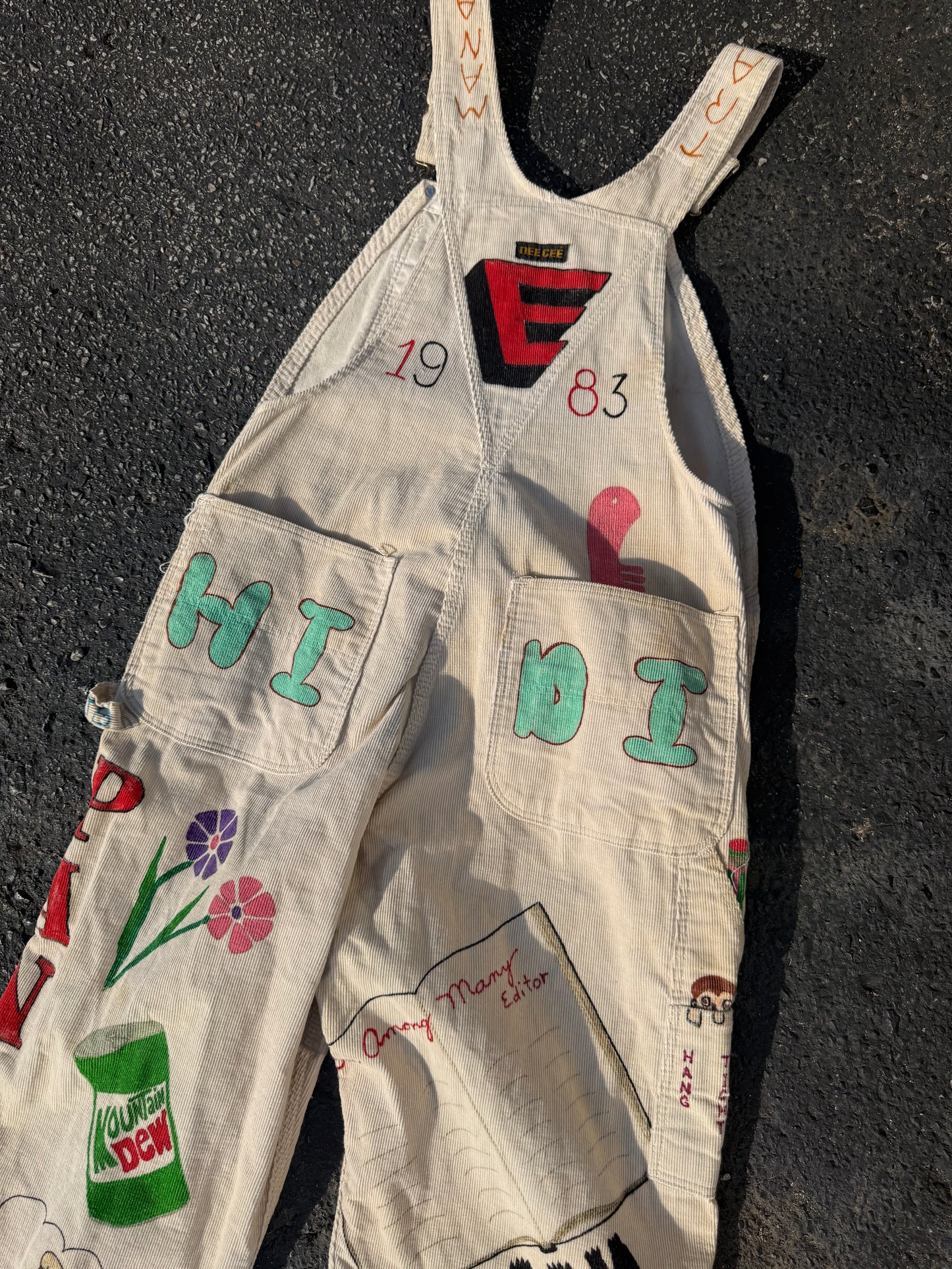 1980s Handpainted Senior Overalls