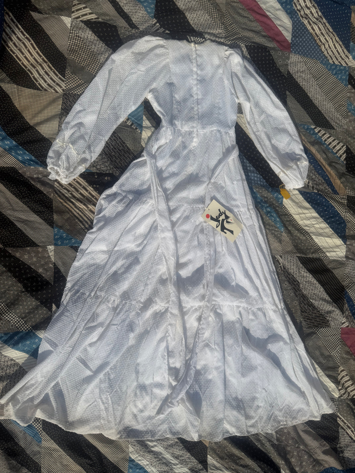 1970s Deadstock Swiss Dot Prairie Dress