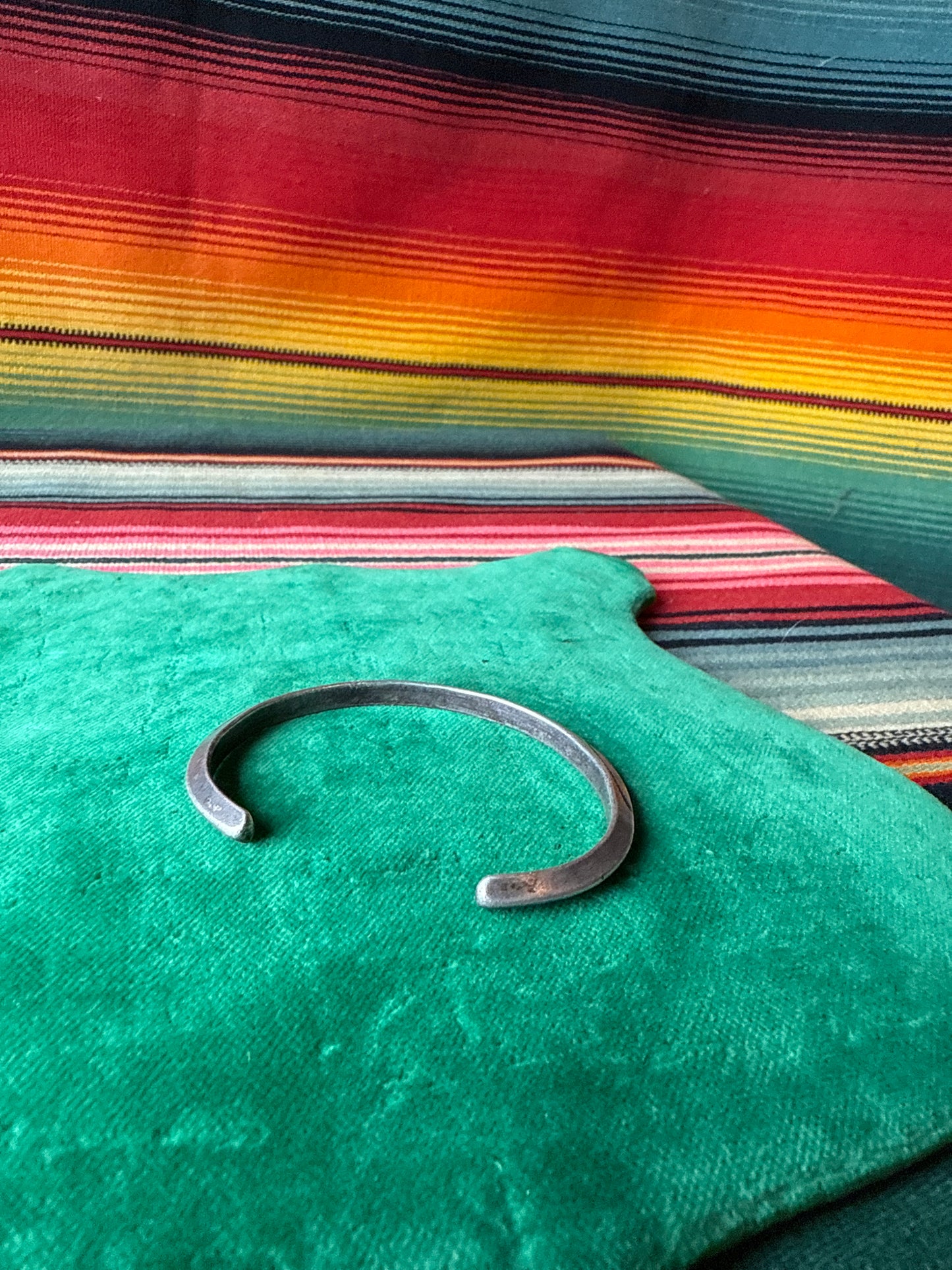 Vintage Sterling Stamped Cuff Stacker