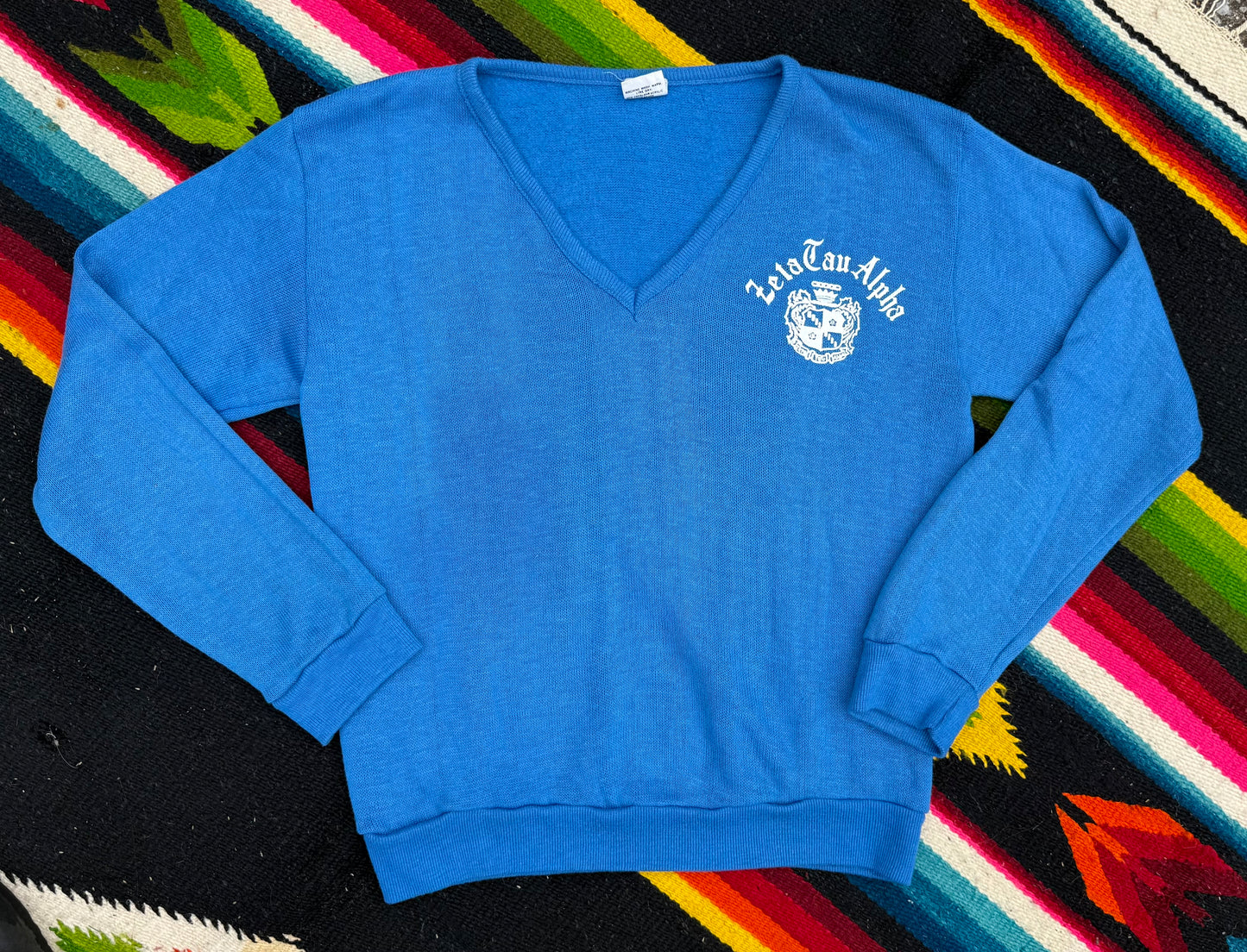 Vintage Zeta Tau Alpha Knit V-Neck