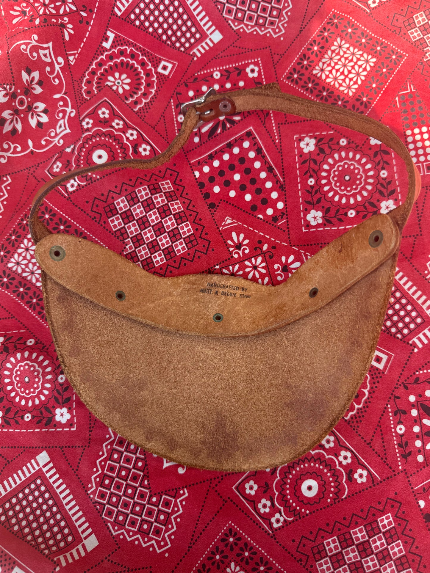 Hand Crafted Tooled Leather Visor