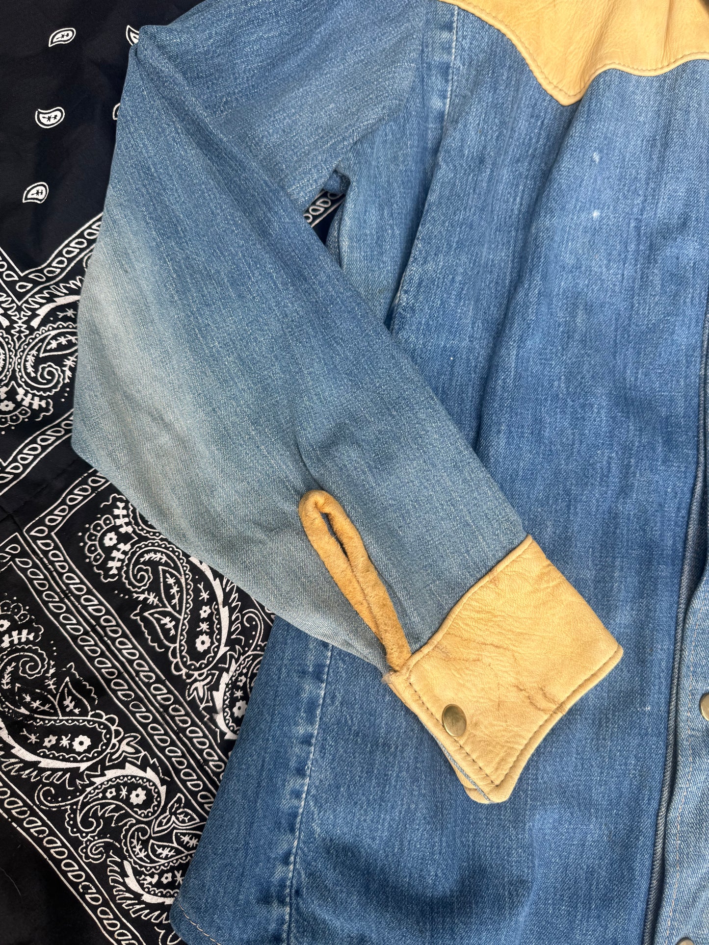 1970s Buckskin and Denim Men's Shirt (JM)