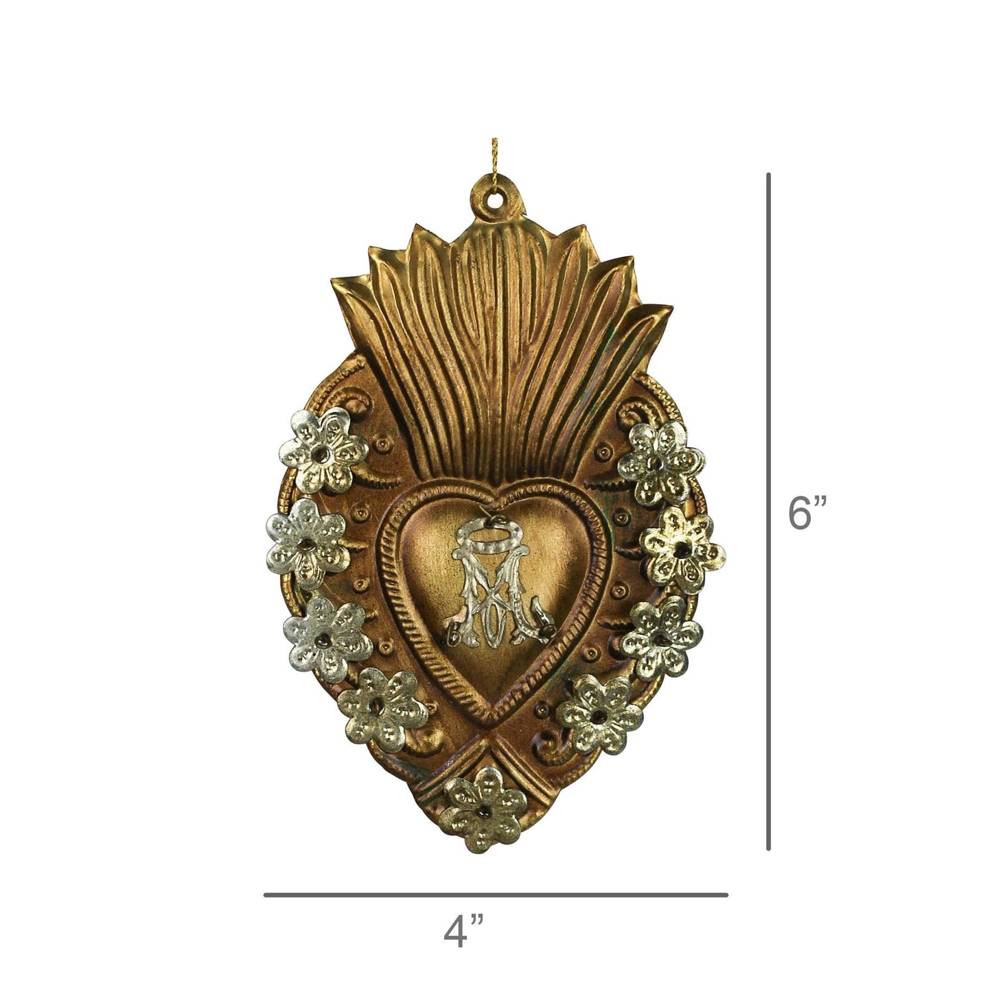 Adorned Sacred Heart Ornament