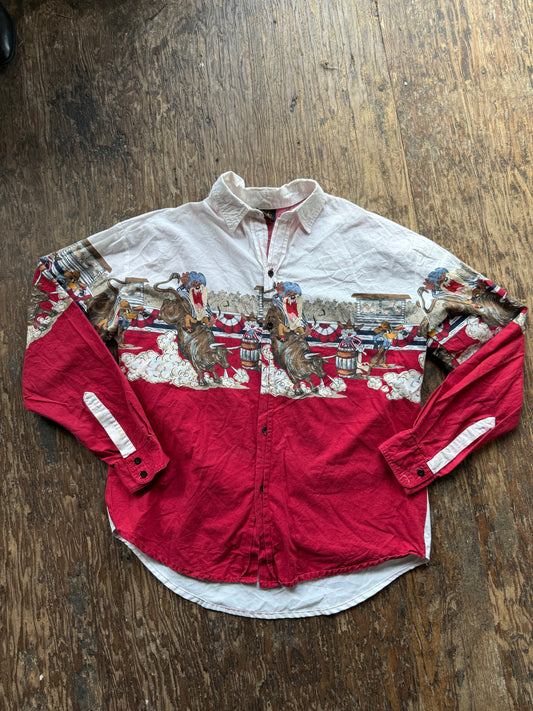 1990s Looney Tunes Rodeo Shirt