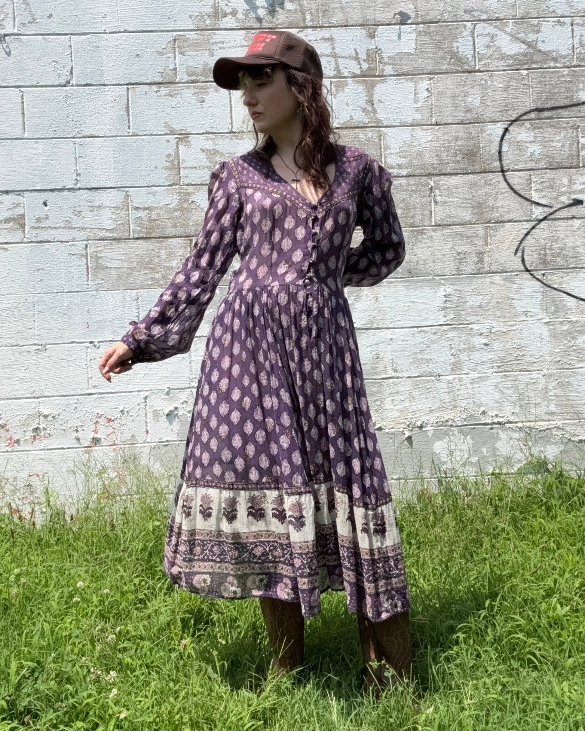 purple cotton dress womens Purple Summer Cotton Linen Spring Women Dresses QJ05077 SimpleLinenLife