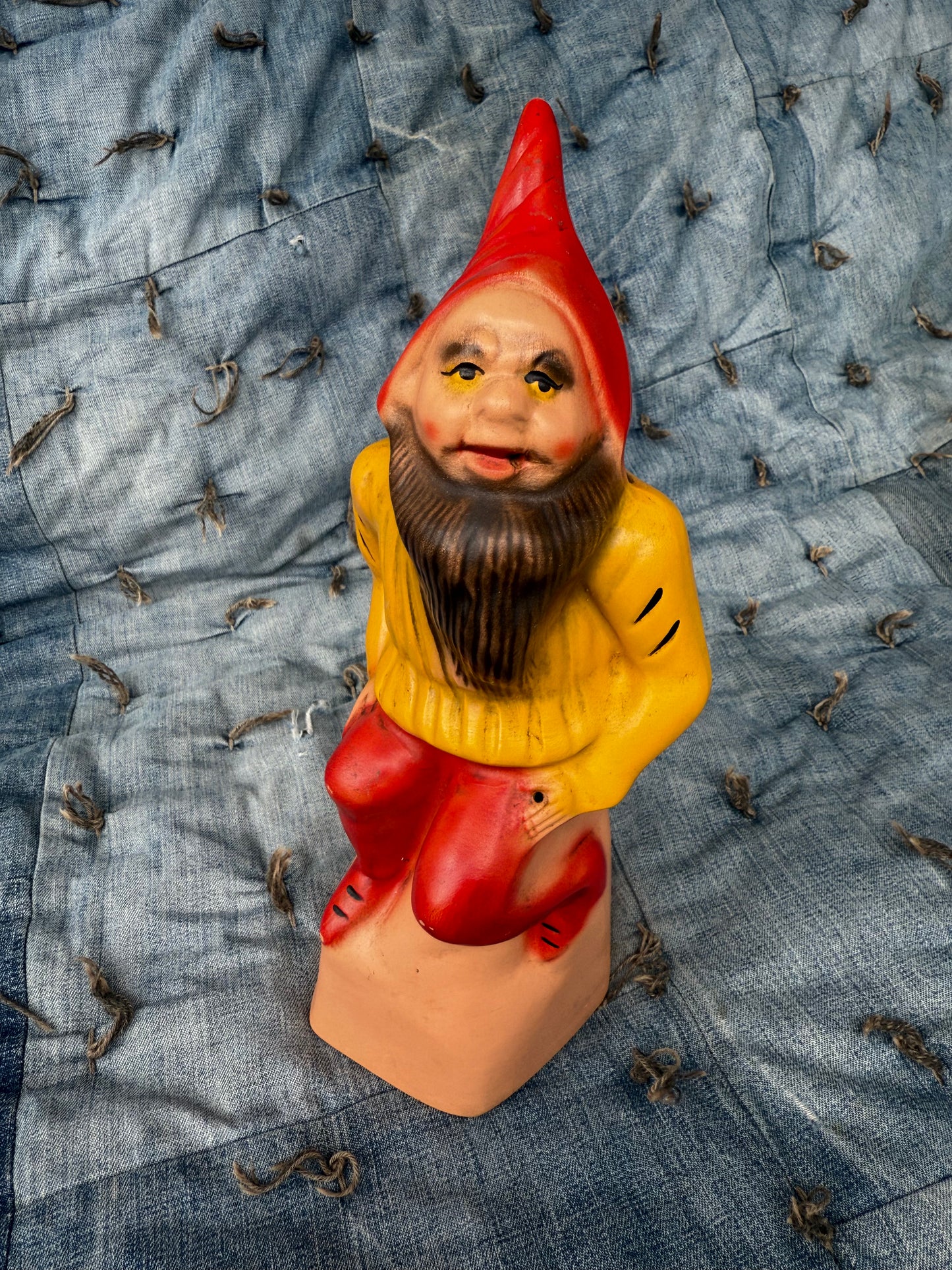 Large Vintage Bisque Gnome