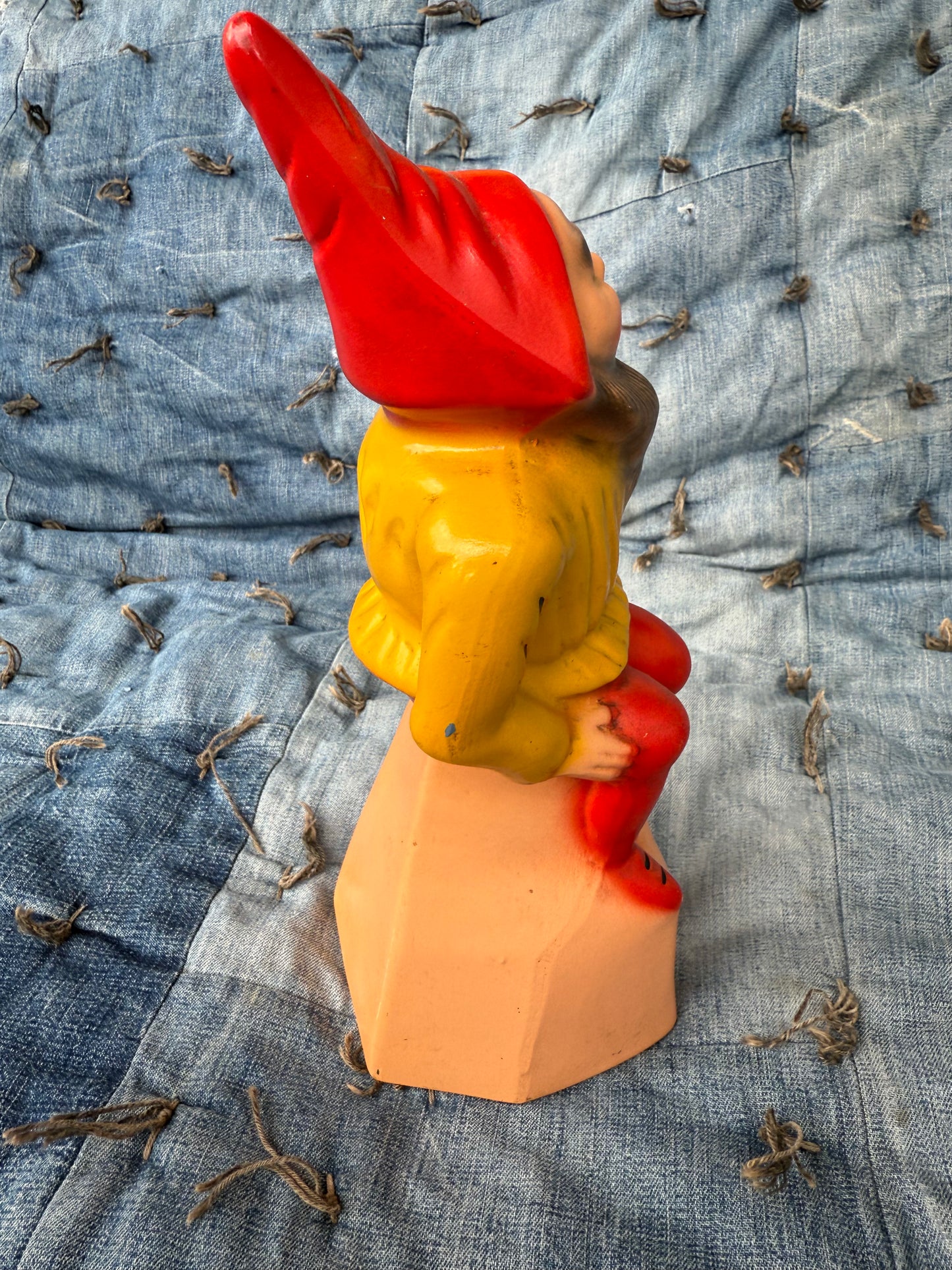 Large Vintage Bisque Gnome