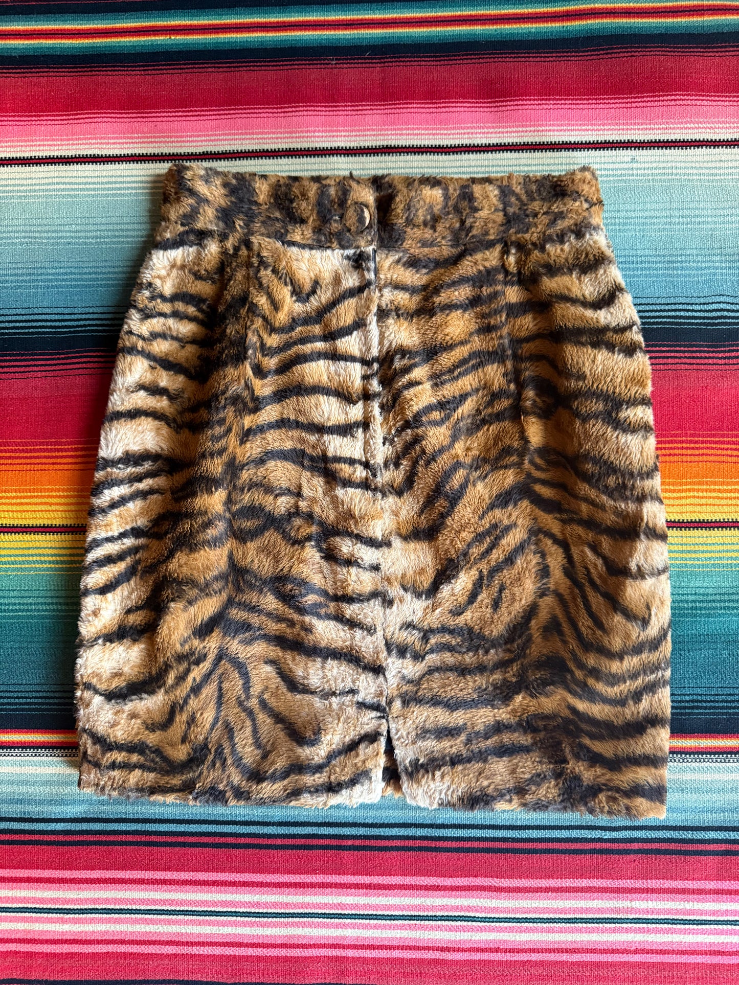 Vintage Fuzzy Tiger Miniskirt