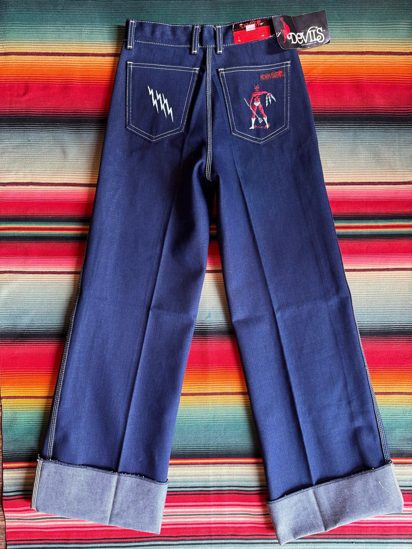 1980s Deadstock Devils Embroidered Jeans
