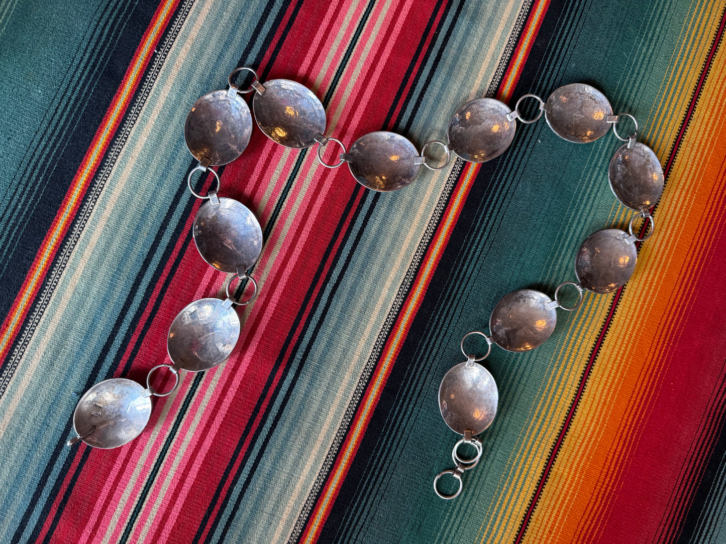 Vintage Signed Sterling Concho Belt