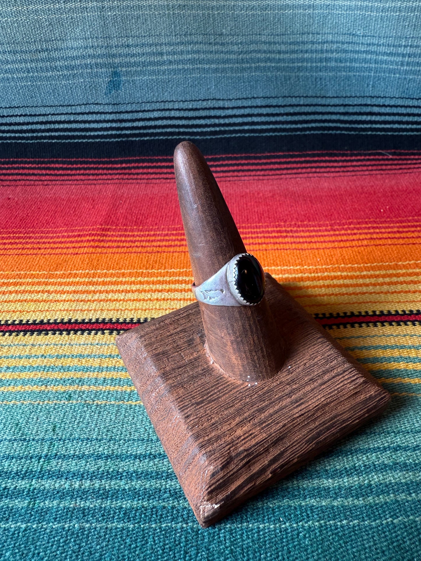 Vintage Sterling and Onyx Ring