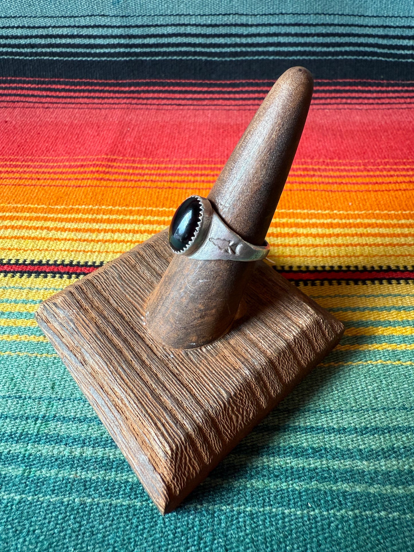 Vintage Sterling and Onyx Ring