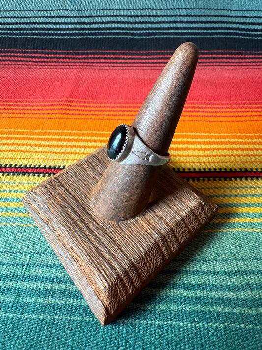 Vintage Sterling and Onyx Ring