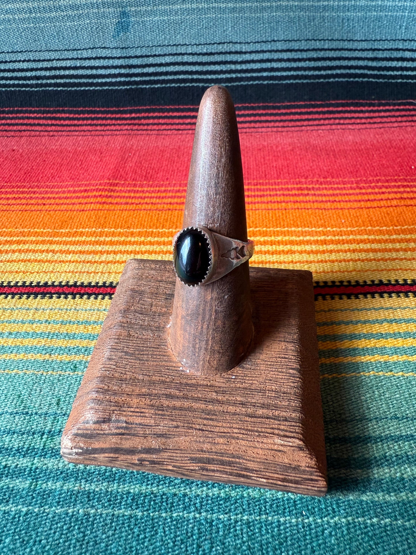Vintage Sterling and Onyx Ring