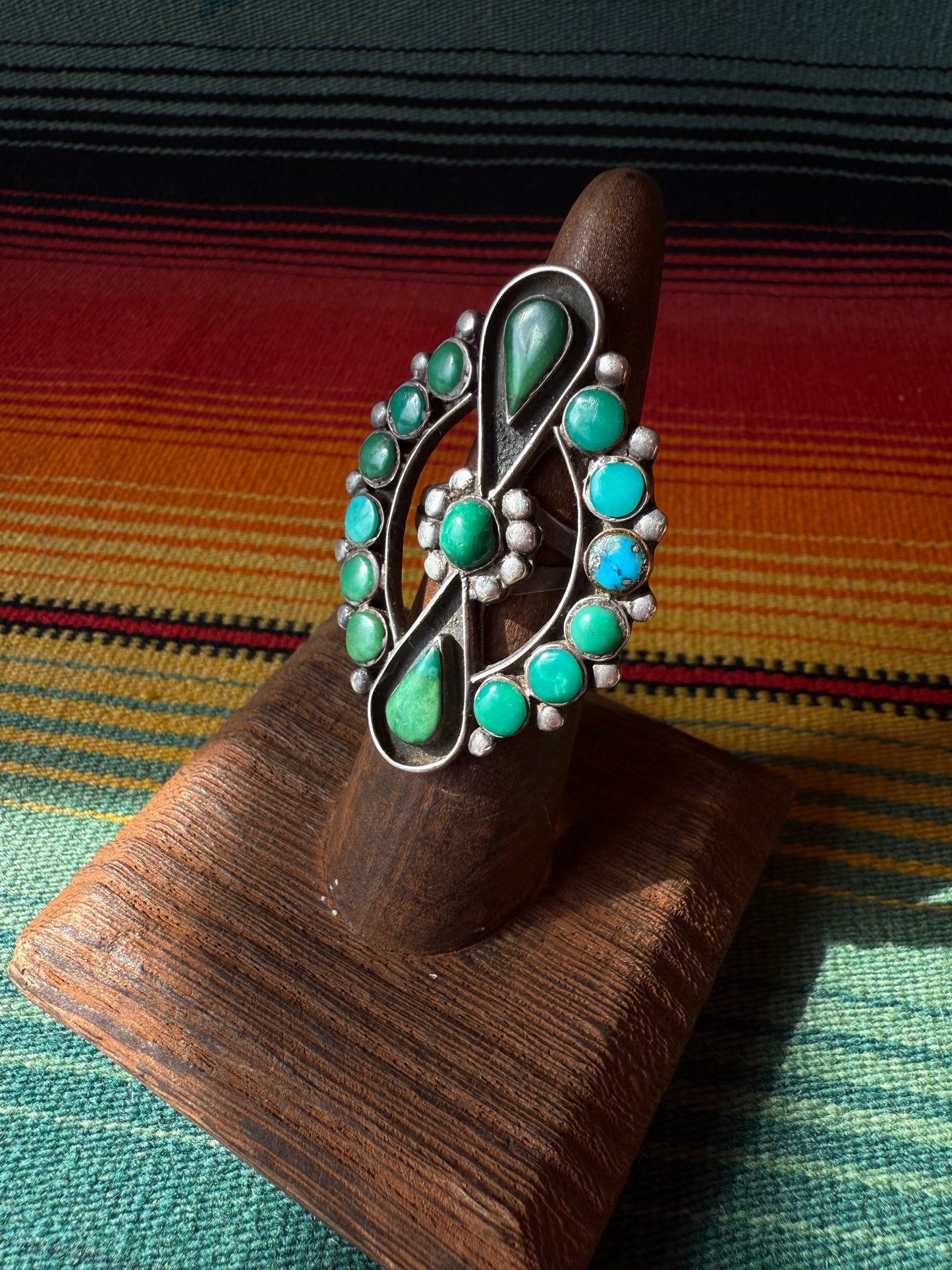 Vintage Fred Harvey Era Sterling and Turquoise Ring