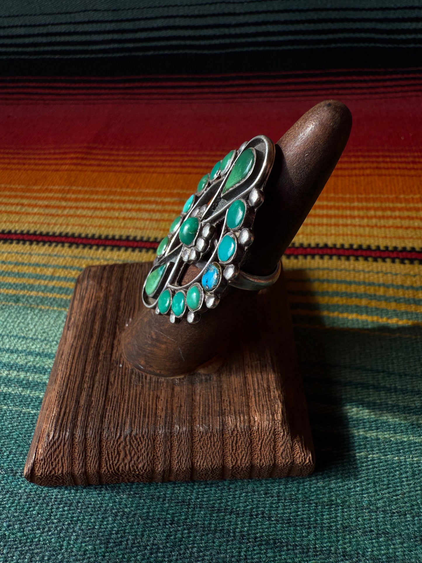 Vintage Fred Harvey Era Sterling and Turquoise Ring