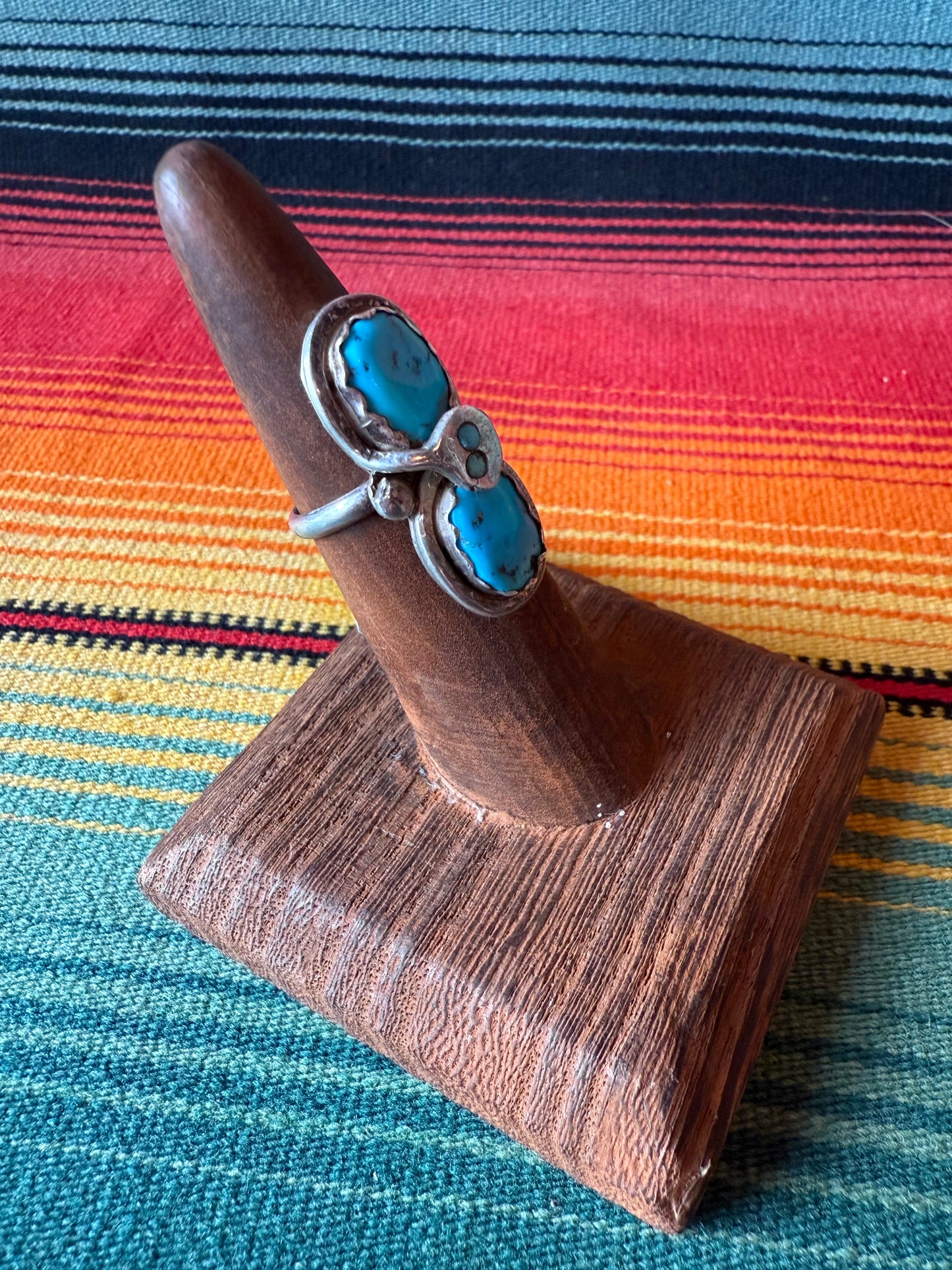 Vintage Sterling and Turquoise Ring - EFFIE C. ZUNI