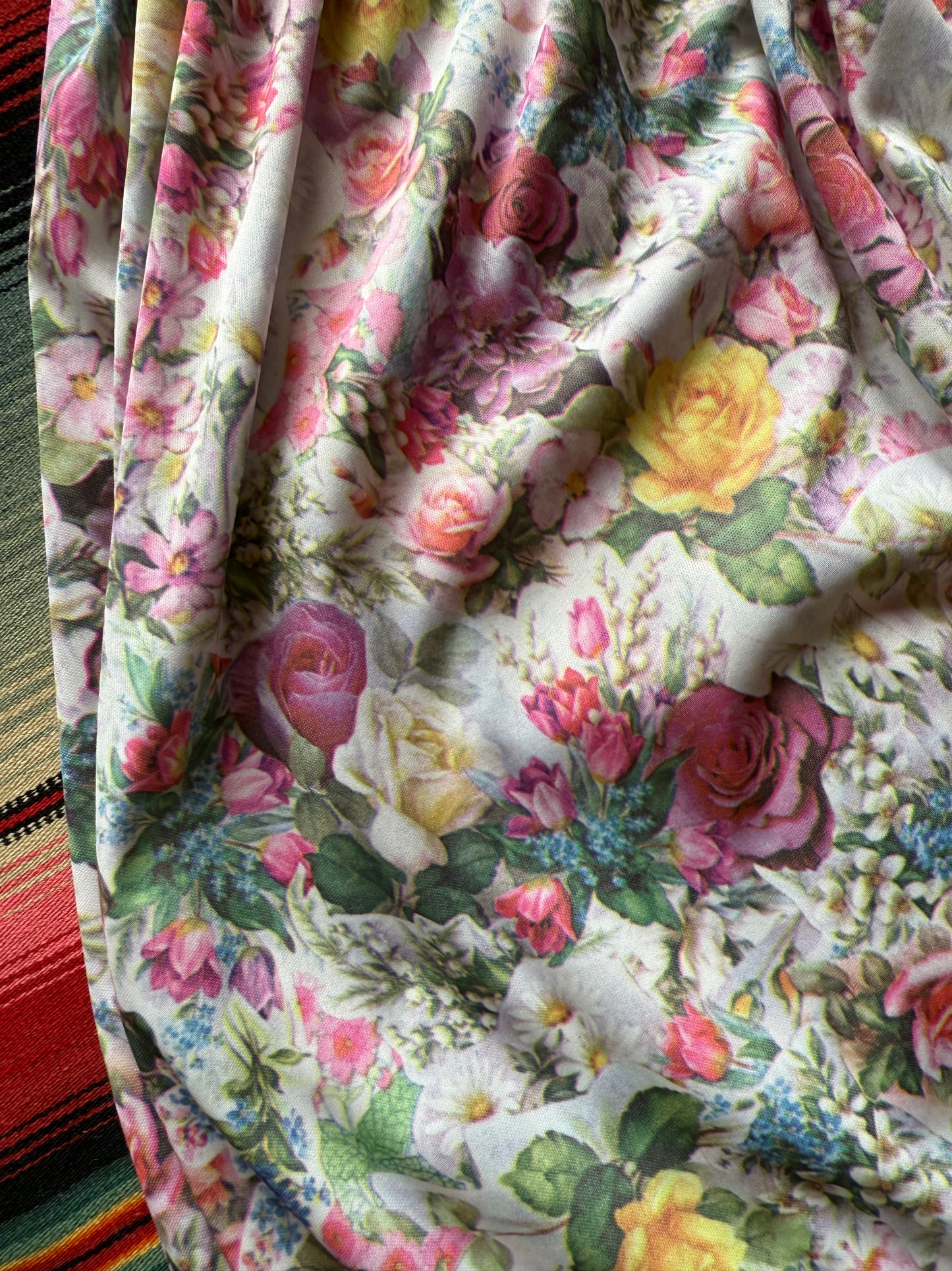 1970s Floral Maxi Dress (LR)