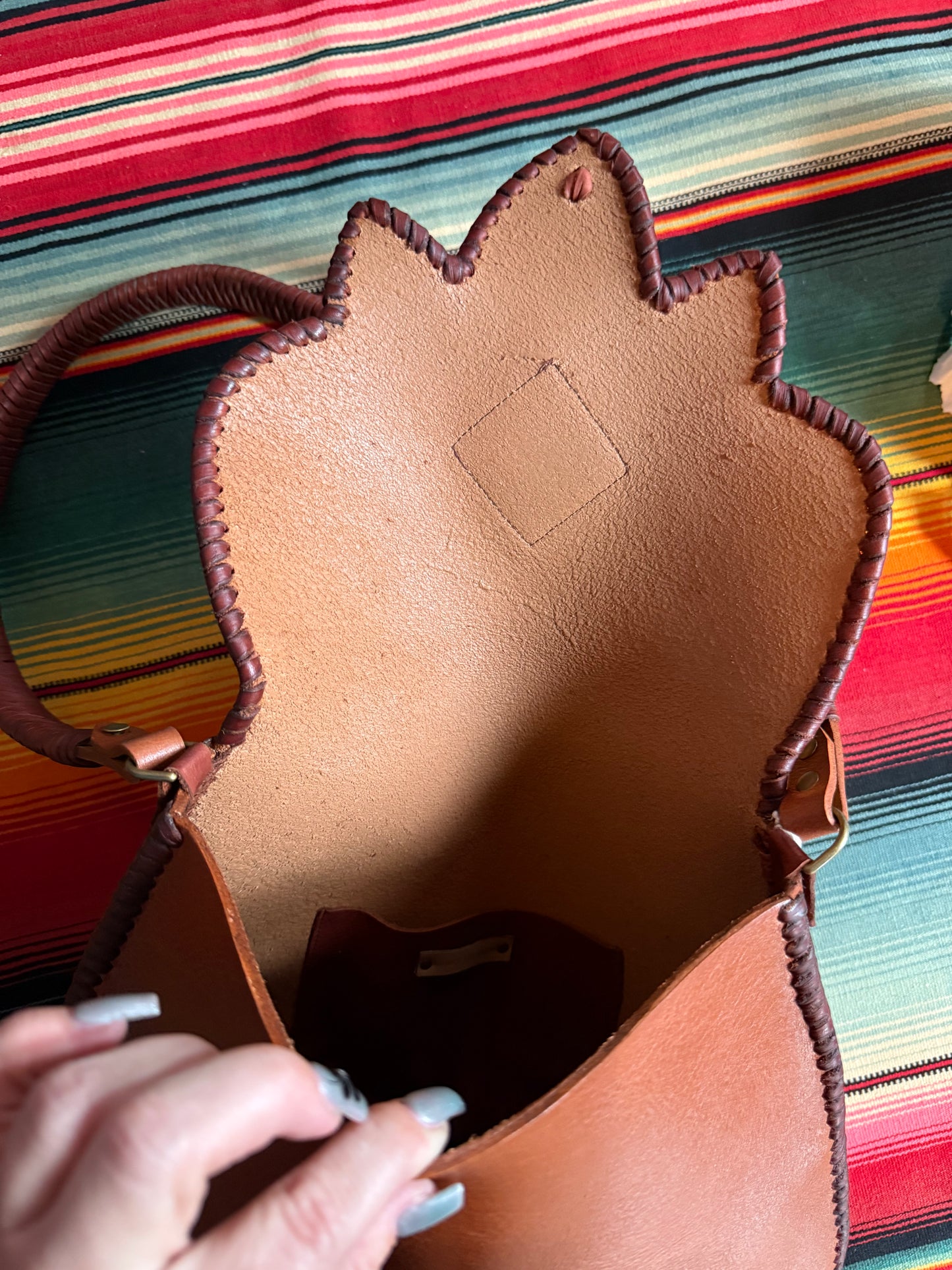 Native Rainbow Tassel Bag with Arizona Turquoise