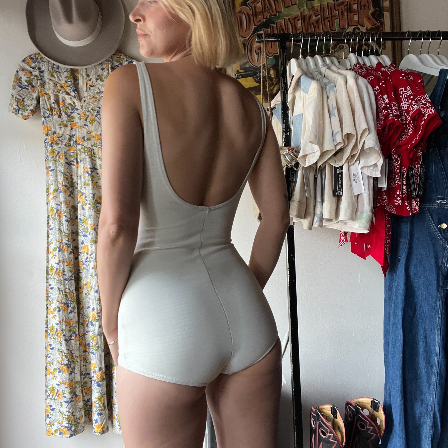 1960s White Playsuit