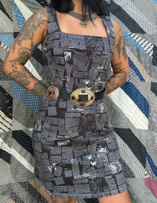 Reformation Newspaper Print Dress (NL)